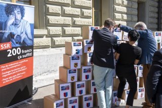 L'initiative SSR a été déposée en août 2023 (archives). KEYSTONE/PETER SCHNEIDER
